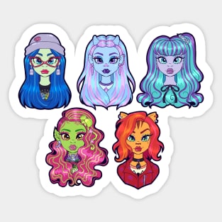 Monster High G3 Ghouls - Ghoulia, Abbey, Twyla, Venus, Toralei Sticker